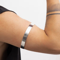 Thumbnail for Minimalist Hammered Upper Arm Cuff - ArtGalleryZen