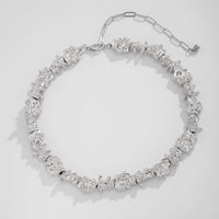 Thumbnail for Minimalist Irregular Gold Silver Tone Lava Necklace Bracelet - ArtGalleryZen