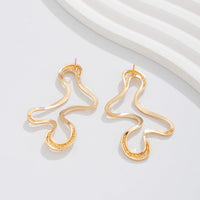 Thumbnail for Minimalist Irregular Hollow Pattern Stud Earrings - ArtGalleryZen