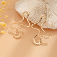 Thumbnail for Minimalist Irregular Hollow Pattern Stud Earrings - ArtGalleryZen