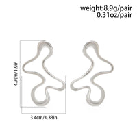 Thumbnail for Minimalist Irregular Hollow Pattern Stud Earrings - ArtGalleryZen