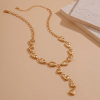 Thumbnail for Minimalist Irregular Waterdrop Charm Y Necklace - ArtGalleryZen