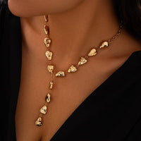 Thumbnail for Minimalist Irregular Waterdrop Charm Y Necklace - ArtGalleryZen