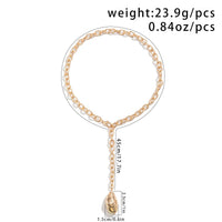 Thumbnail for Minimalist Irregular Waterdrop Dangle Curb Chain Y Necklace - ArtGalleryZen
