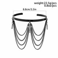 Thumbnail for Minimalist Layered CZ Inlaid Cross Chain Tassel Arm Cuff - ArtGalleryZen