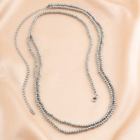 Thumbnail for Minimalist Layered Gold Silver Plated Beaded Waist Chain - ArtGalleryZen