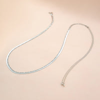 Thumbnail for Minimalist Layered  Herringbone Saturn Belly Chain Set - ArtGalleryZen