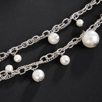 Thumbnail for MInimalist Layered Pearl Charm Curb Trouser Chain - ArtGalleryZen