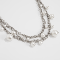 Thumbnail for MInimalist Layered Pearl Charm Curb Trouser Chain - ArtGalleryZen