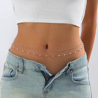 Thumbnail for Minimalist Layered Pearl Saturn Waist Chain Set - ArtGalleryZen