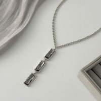 Thumbnail for Minimalist Rhinestone Charm Curb Chain Y Necklace - ArtGalleryZen