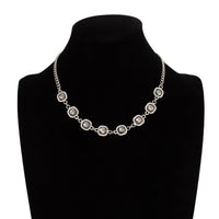 Thumbnail for Minimalist Square Rhinestone Choker Necklace Bracelet - ArtGalleryZen