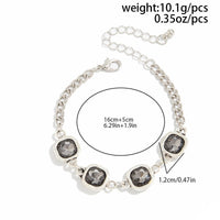 Thumbnail for Minimalist Square Rhinestone Choker Necklace Bracelet - ArtGalleryZen