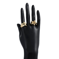 Thumbnail for Newly 2Pcs Hollow Star Spiral Open Ring Set - ArtGalleryZen