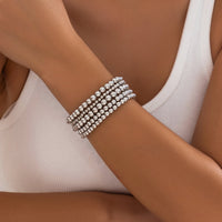 Thumbnail for Newly 5pcs Gold Silver Plated Ball Chain Bracelet Set - ArtGalleryZen
