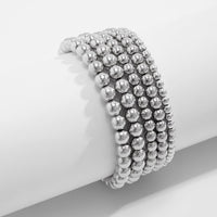 Thumbnail for Newly 5pcs Gold Silver Plated Ball Chain Bracelet Set - ArtGalleryZen