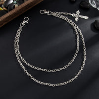 Thumbnail for Newly Layered Relief Cross Pendant Trouser Chain - ArtGalleryZen