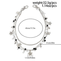 Thumbnail for Newly Layered Star Bowknot Charm Glass Bead Trouser Chain - ArtGalleryZen