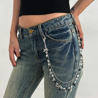 Thumbnail for Newly Layered Star Bowknot Charm Glass Bead Trouser Chain - ArtGalleryZen