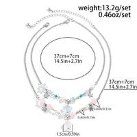 Thumbnail for Newly Two Tone Layered Star Pendant Pearl Necklace - ArtGalleryZen