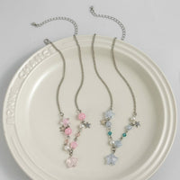 Thumbnail for Newly Two Tone Layered Star Pendant Pearl Necklace - ArtGalleryZen