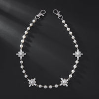Thumbnail for Newly Rhinestone Cross Pearl Trouser Chain - ArtGalleryZen