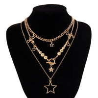 Thumbnail for Noble Layered Tassel Starry Pendant Necklace Set - ArtGalleryZen