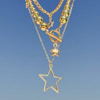 Thumbnail for Noble Layered Tassel Starry Pendant Necklace Set - ArtGalleryZen