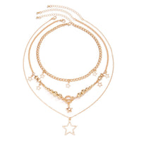 Thumbnail for Noble Layered Tassel Starry Pendant Necklace Set - ArtGalleryZen
