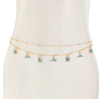 Thumbnail for Ocean Style 2pcs Enamel Starfish Mermaid Pendant Waist Chain Set - ArtGalleryZen