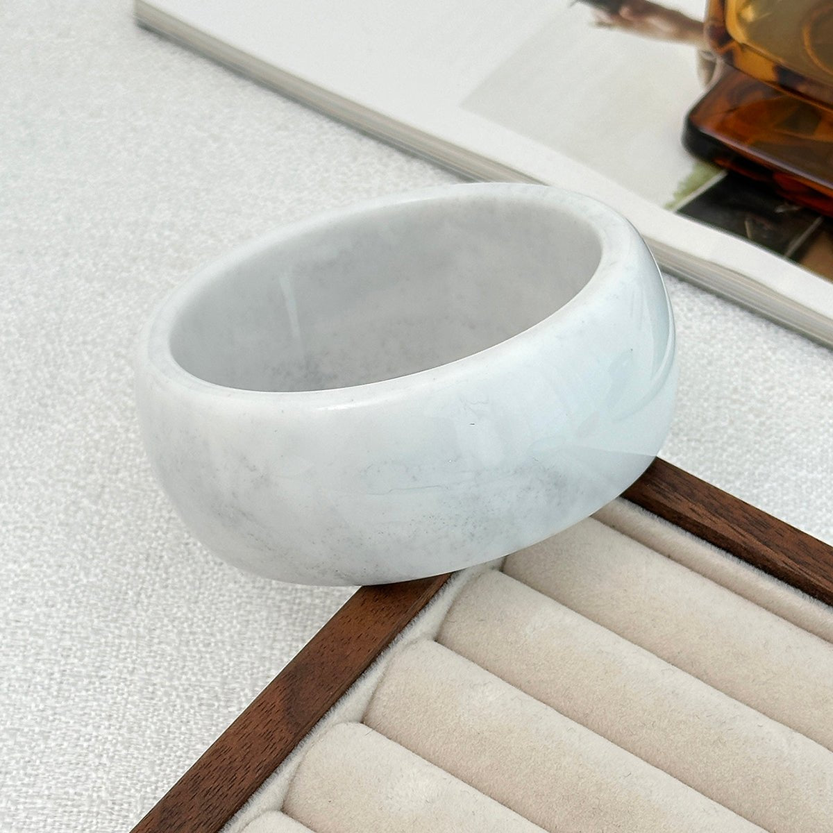 Ocean Style Blue Resin Bangle Bracelet - ArtGalleryZen