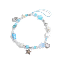 Thumbnail for Ocean Style Ceramic Fish Shell Charm Pearl Beaded Keychain Phone Strap - ArtGalleryZen