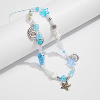 Thumbnail for Ocean Style Ceramic Fish Shell Charm Pearl Beaded Keychain Phone Strap - ArtGalleryZen
