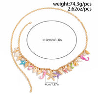 Thumbnail for Ocean Style Conch Starfish Pearl Tassel Waist Chain - ArtGalleryZen