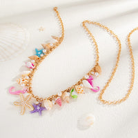 Thumbnail for Ocean Style Conch Starfish Pearl Tassel Waist Chain - ArtGalleryZen
