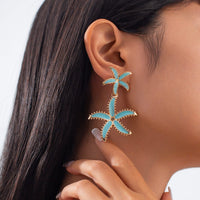Thumbnail for Ocean Style Enamel Starfish Dangle Earrings - ArtGalleryZen
