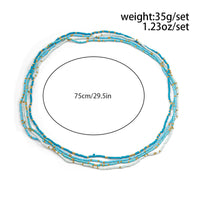 Thumbnail for Ocean Style Layered Seed Beaded Waist Chain Set - ArtGalleryZen