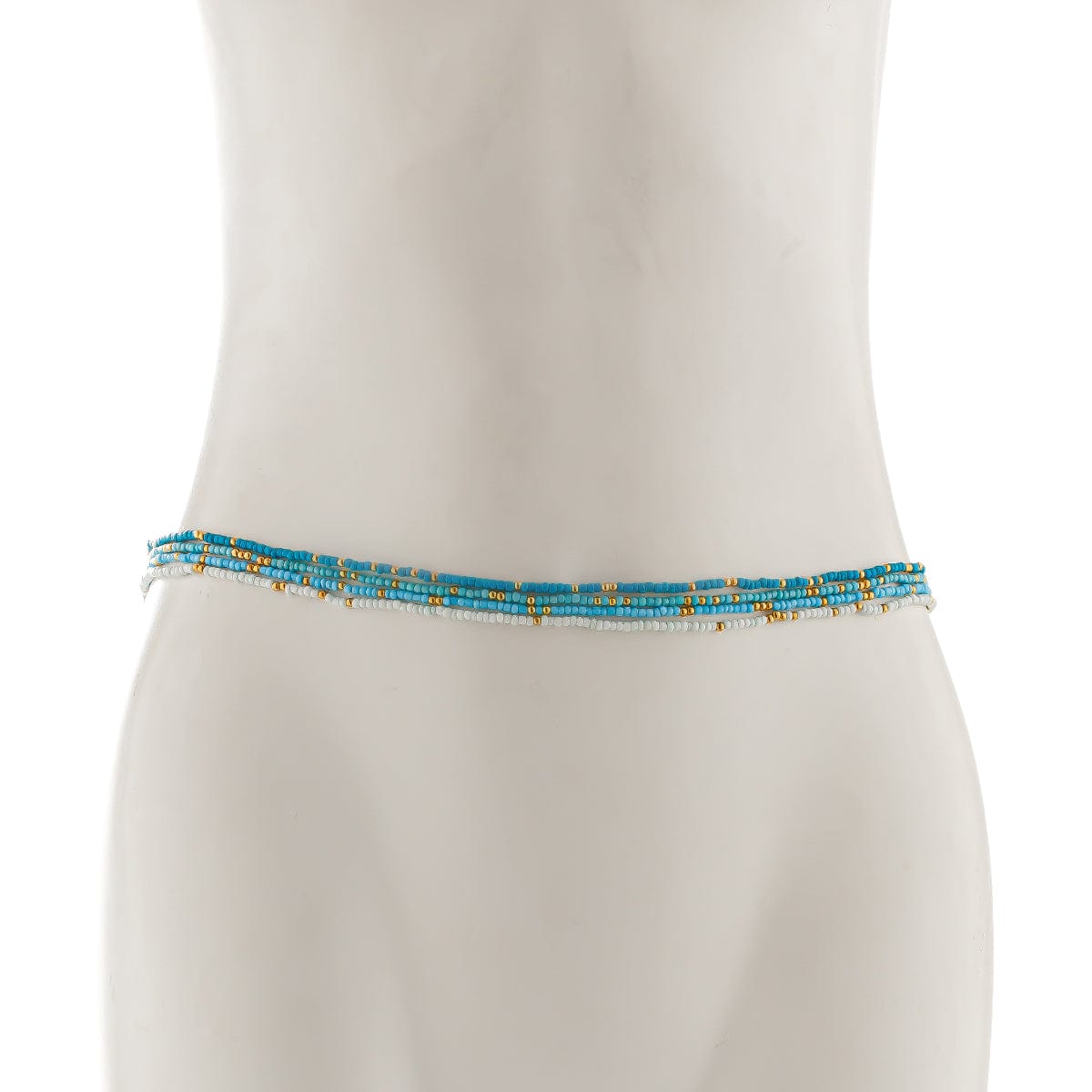 Ocean Style Layered Seed Beaded Waist Chain Set - ArtGalleryZen