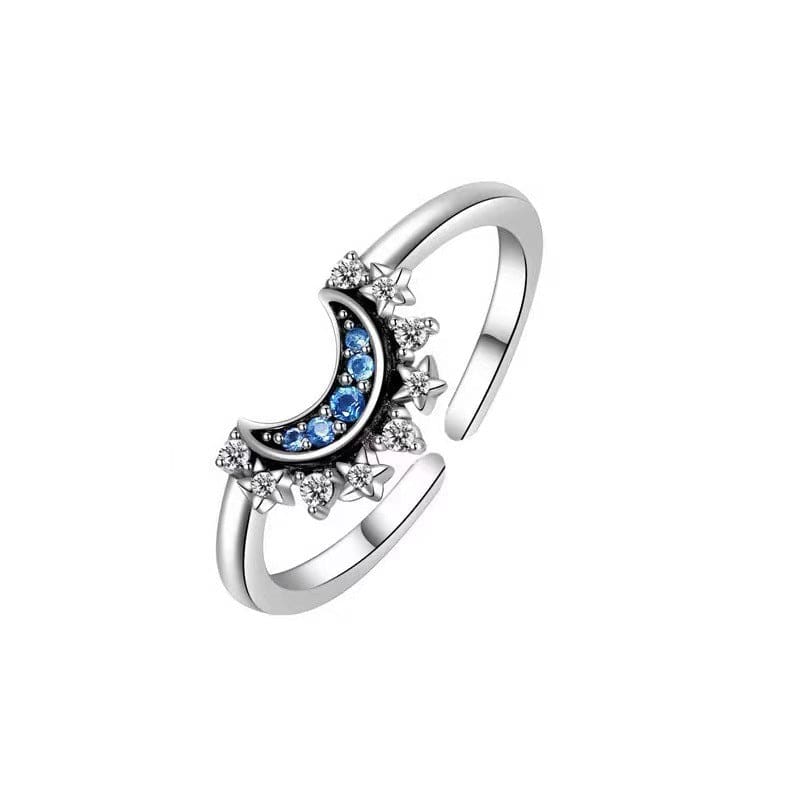 Pandora CZ Inlaid Sun And Moon Stackable Ring - ArtGalleryZen