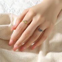 Thumbnail for Pandora CZ Inlaid Sun And Moon Stackable Ring - ArtGalleryZen