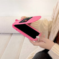 Thumbnail for Pink Bowknot Heart Mirror Flip iPhone Case - ArtGalleryZen