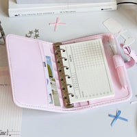 Thumbnail for Pink Bowknot PU Leather A7 Binder Cover - ArtGalleryZen