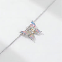 Thumbnail for Pink Enamel Butterfly Necklace - ArtGalleryZen