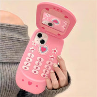 Thumbnail for Pink Heart Star Mirror Flip iPhone Case - ArtGalleryZen
