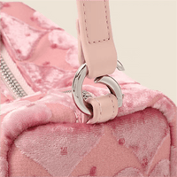 Thumbnail for Pink Heart Velvet Tote Bag - ArtGalleryZen
