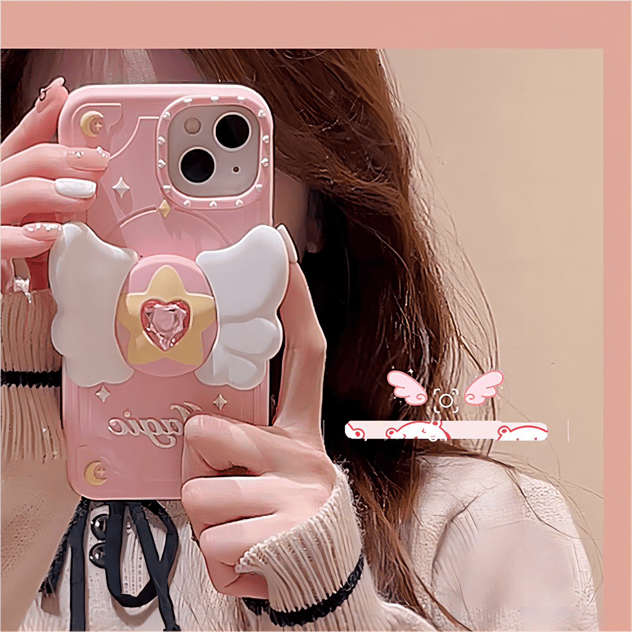 Pink Magic Moving Wings iPhone Case - ArtGalleryZen