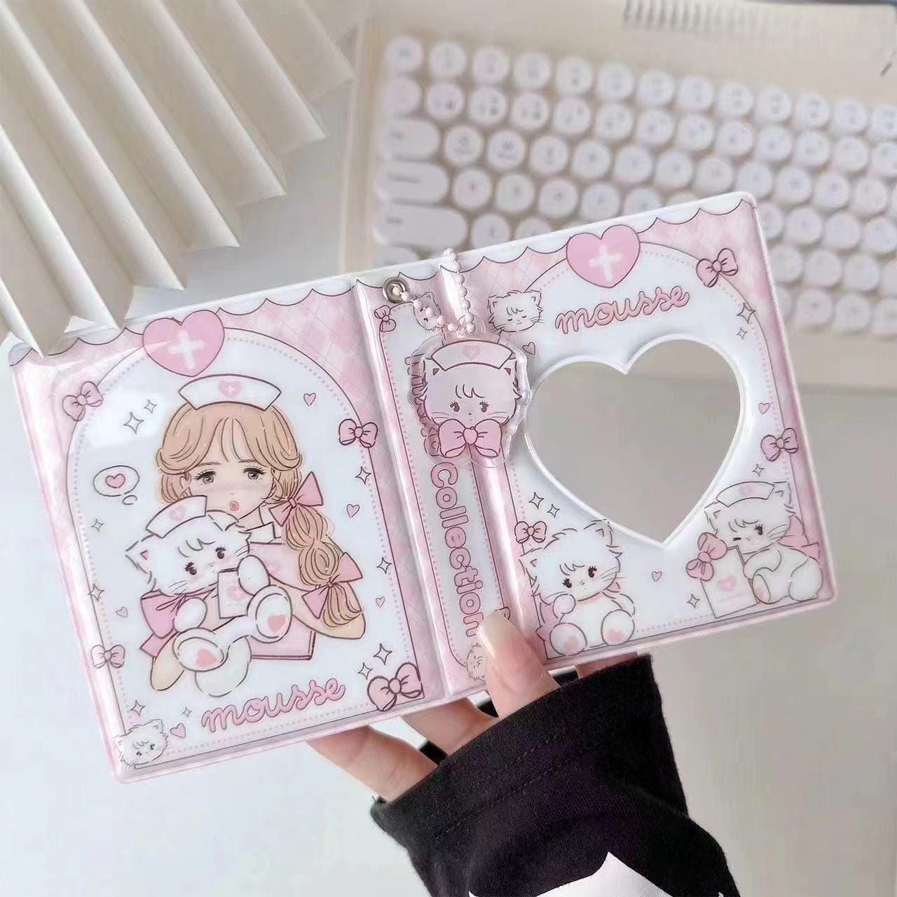 Pink Mikko Mousse Kpop 3 Inch Mini Photocard Album - ArtGalleryZen