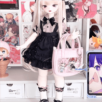 Thumbnail for Pink Mini Clear Doll Tote Bag Shoulder Leather Bag Doll Accessories - ArtGalleryZen