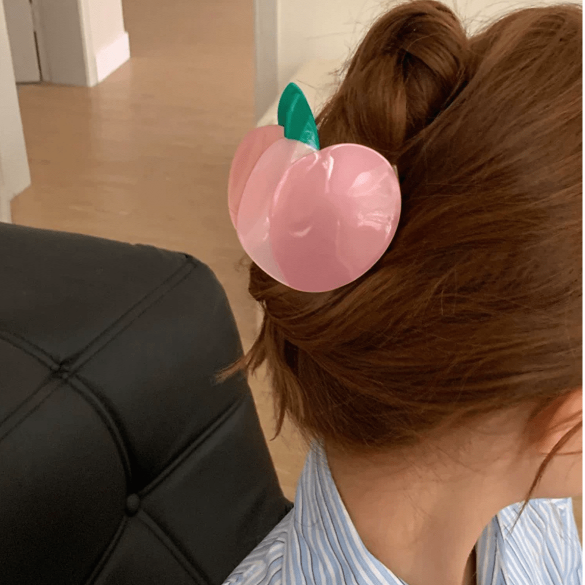 Pink Peach Hair Claw Clip - ArtGalleryZen