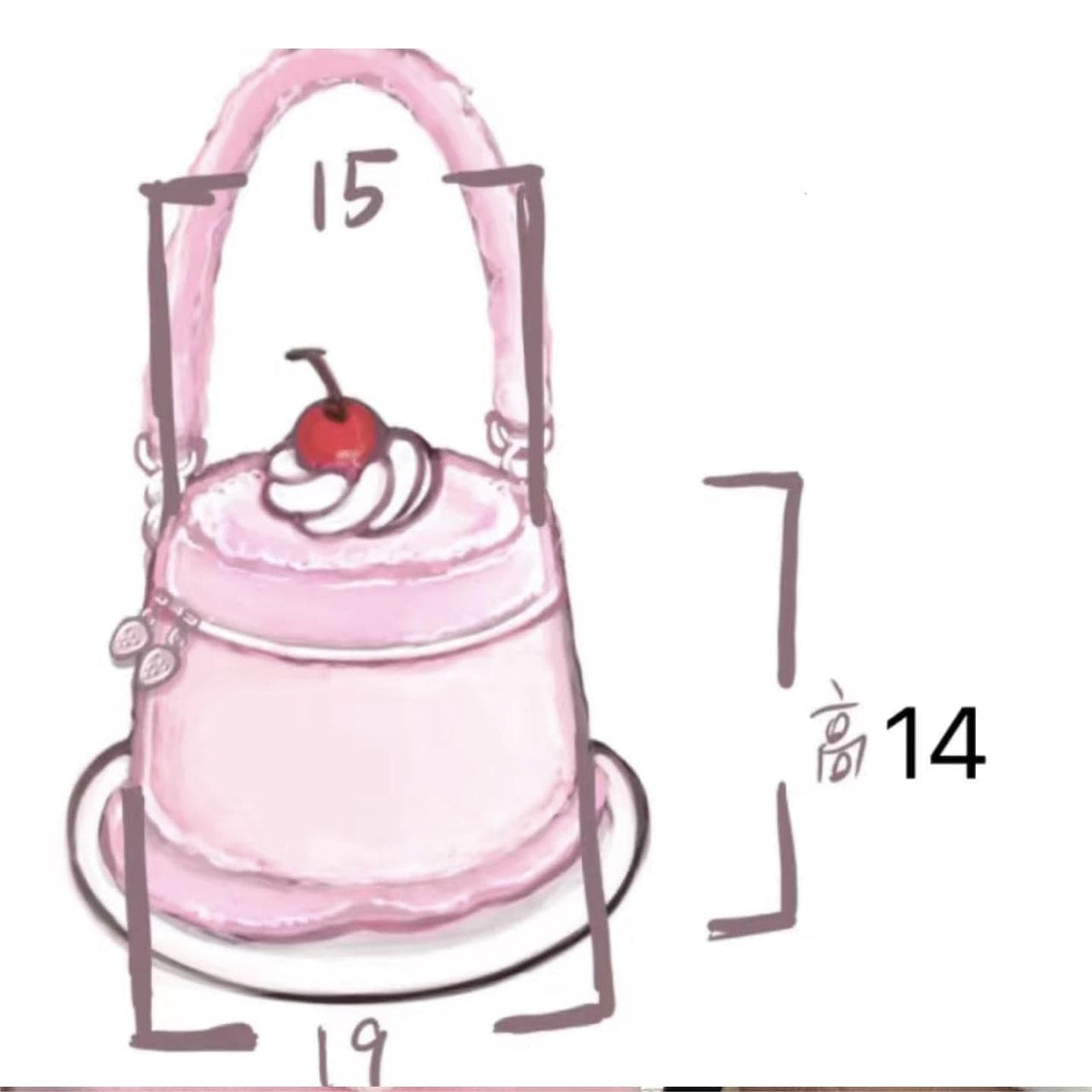 Pink Plush Strawberry Pudding Tote Bag - ArtGalleryZen